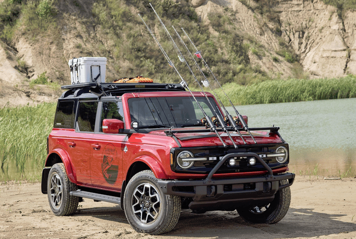 fishing rod holder - Bronco Nation