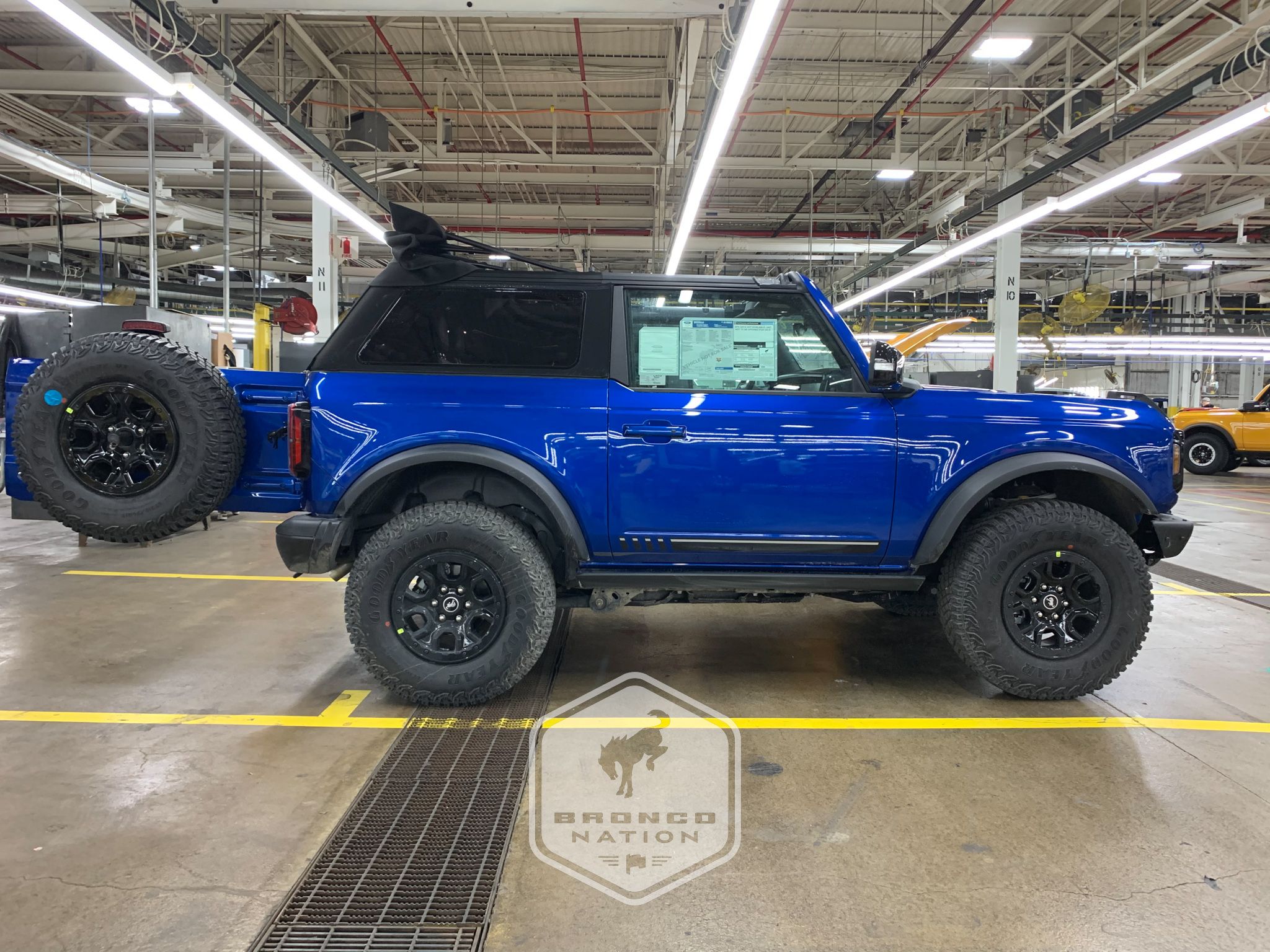 Bestop 2-Door Twill Soft Top on a First Edition in Lightning Blue 