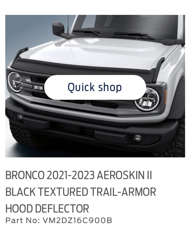 Aeroskin II Hood Deflector Bronco Nation