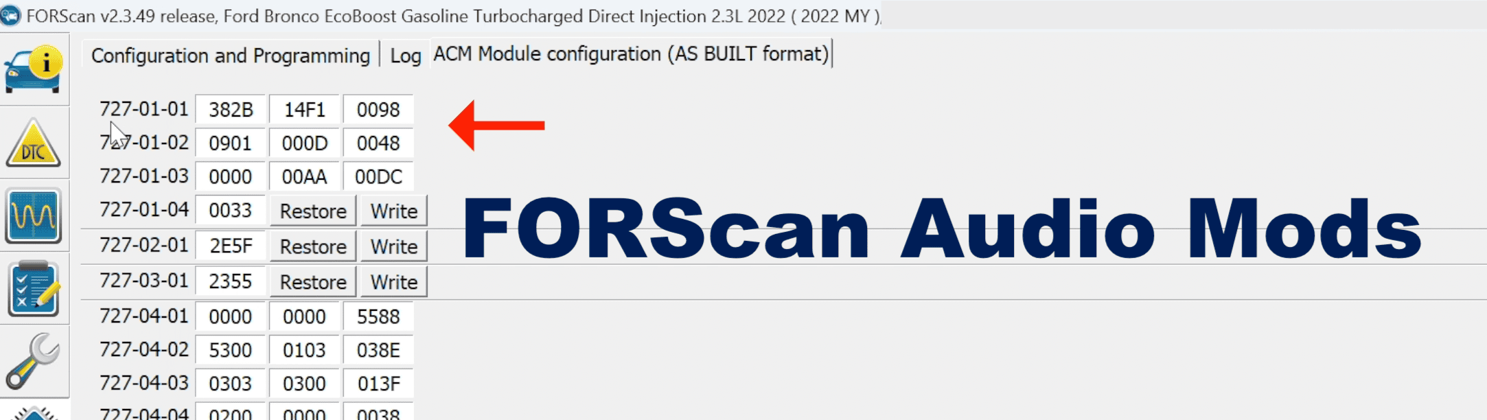 How-To] FORScan Audio Mods - Bronco Nation