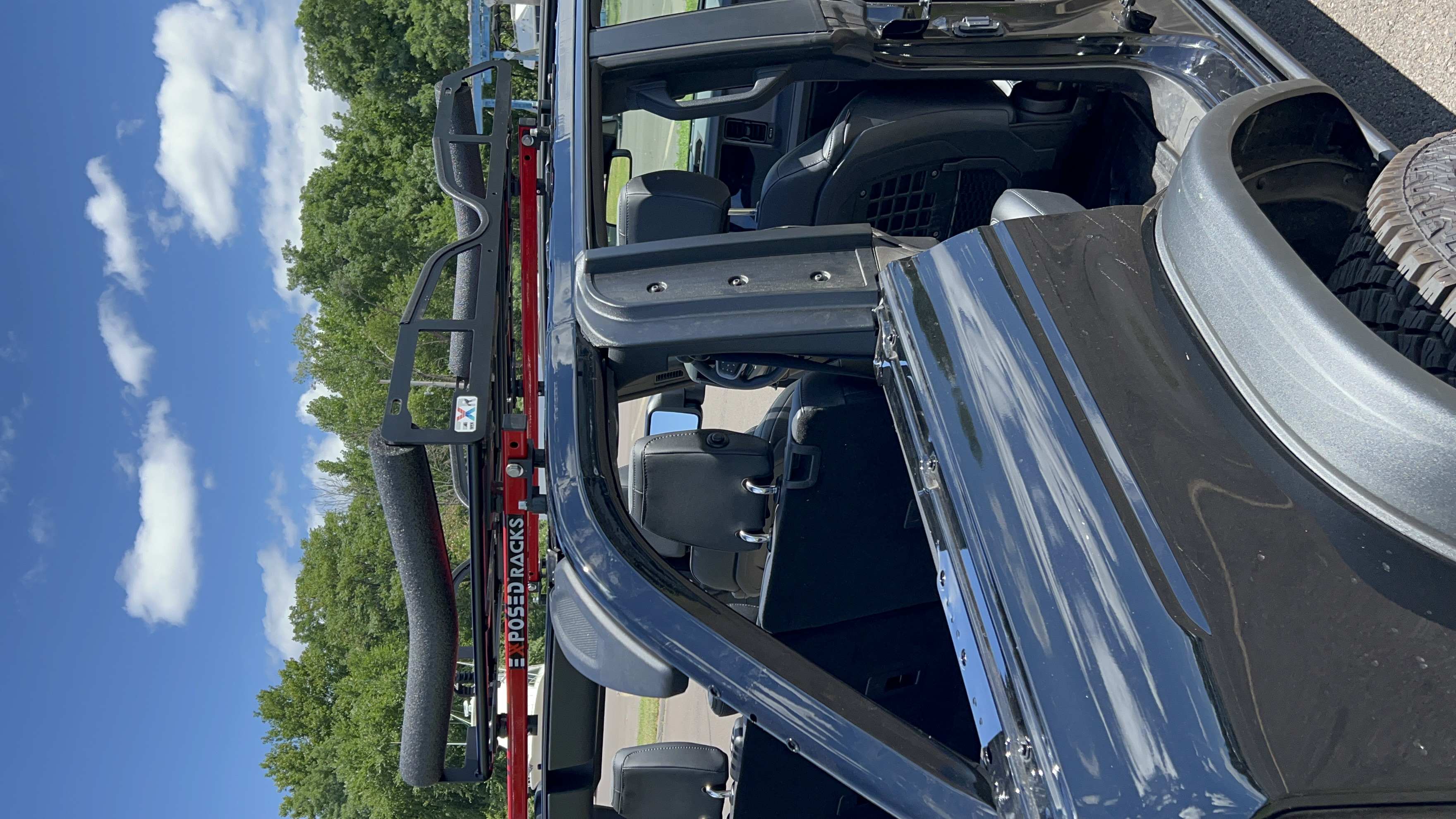 Sun screen with Exposed Racks - Bronco Nation