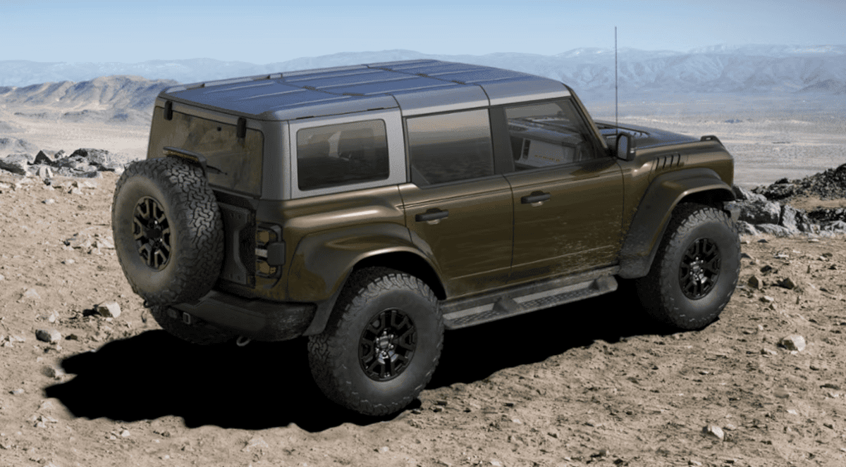 2024 Bronco Raptor Shelter Green Paint