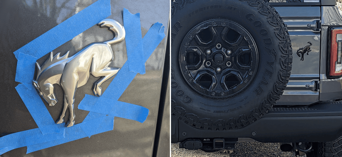 Ford Performance Rear Bronco Emblem in Black