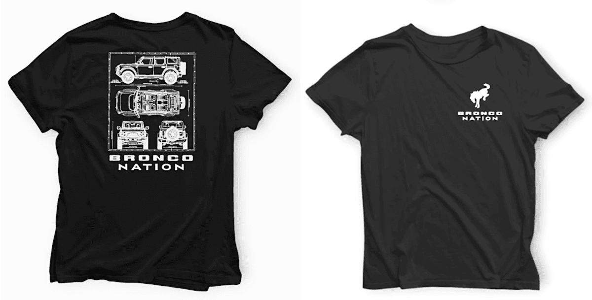 Front and back of t-shirt