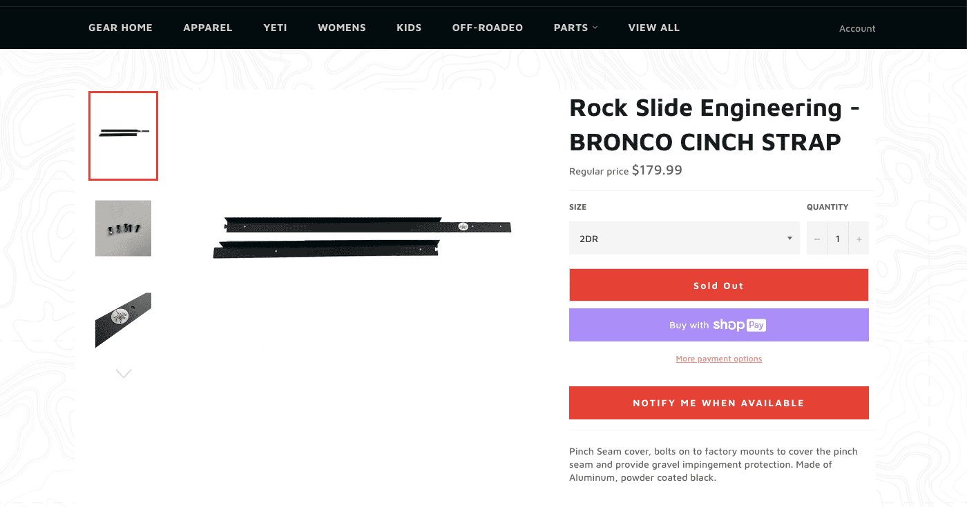 Back in stock