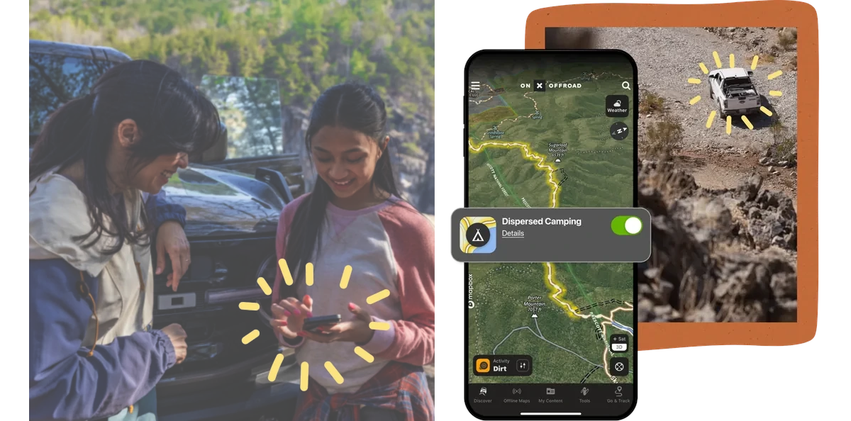 onX guidebook navigation